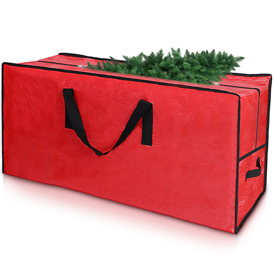 Firstness Christmas Tree Storage Bag, 7.5 Ft Christmas Tree Bag, Durable Waterproof with Doual Zipper and Handle, Red