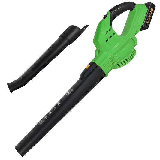 Firstness Leaf Blower Cordless, Max 21V Leaf Blowers with 2 Battery and Charger,Green